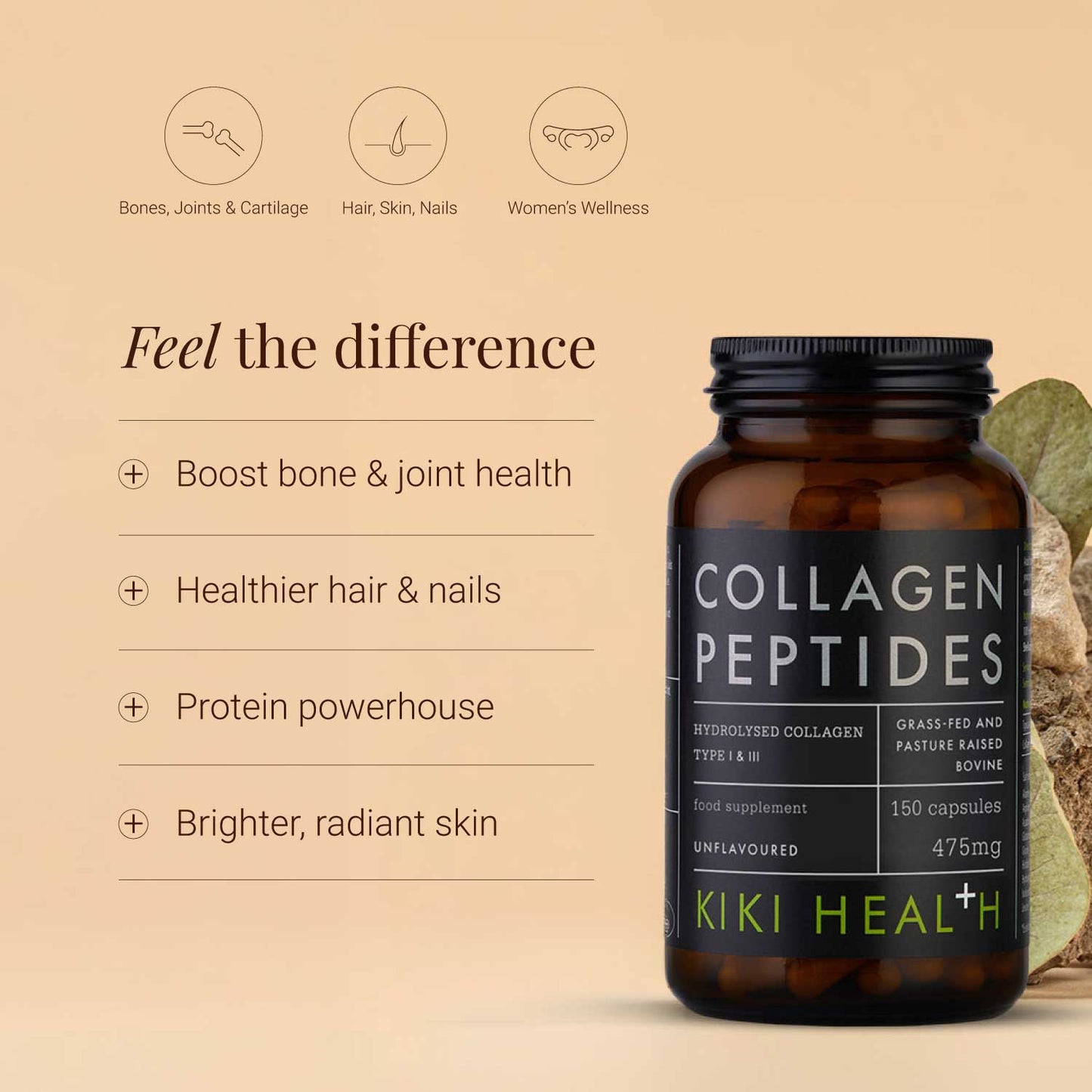 KIKI Health Collagen Bovine Peptides 150  capsule