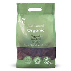 Just Natural Organic Raisins Thompson Seedless 250g
