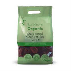 Just Natural Organic Org Sweetened Cranberries 125g