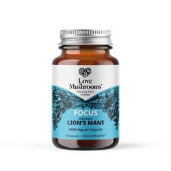 Love Mushrooms Lions Mane Capsules 60 Capsules - 4000mg