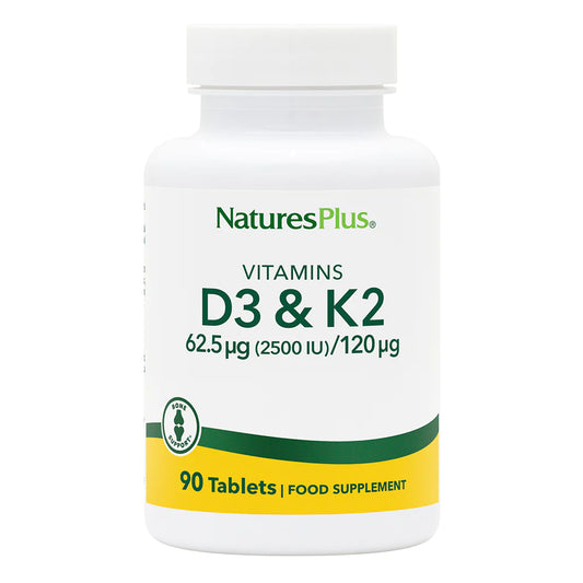 Natures Plus Vit D3 2500IU with K2 120mcg