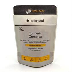 Balanced Turmeric Complex 60 Capsules - Refill Pouch